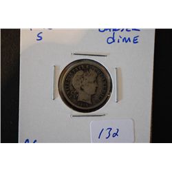 1915-S Barber One Dime; G6; EST. $8-15