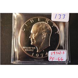 1974-S Eisenhower $1 Coin; PF66; EST. $10-15
