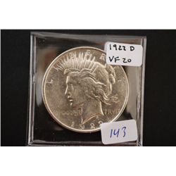 1922-D Peace $1; VF20; EST. $30-40