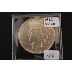 1922 Peace $1; VF20; EST. $30-40