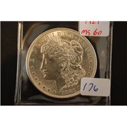 1921 Silver Morgan $1; MS60; EST. $40-60