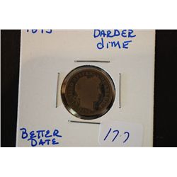 1893 Barber One Dime; Better Date; G03; EST. $8-15