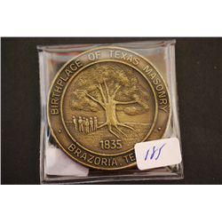 1985 Mason Holland Lodge-150th Anniversary; Brazoria TX-Birthplace of Texas Masonry; EST. $5-10
