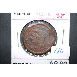 1848 Large One Cent; 13 Stars; EST. $80-90