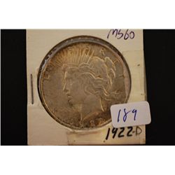1922-D Peace $1; MS60; EST. $30-40