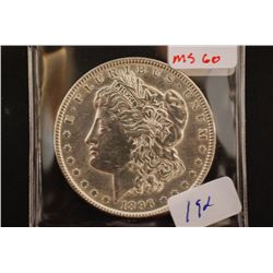 1896 Silver Morgan $1; MS60; EST. $40-60