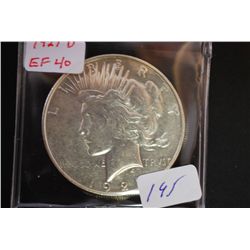 1927-D Peace $1; EF40; EST. $30-50