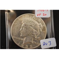 1935-S Peace $1; VF20; EST. $40-60