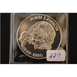 Silver Trade Unit Silver Round; 1940-1980 John Lennon; .999 Fine Silver 1 Oz.; EST. $30-40