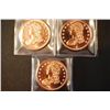 Image 1 : Copper Round; .999 Fine Copper 1 Oz.; Lot of 3; "Liberty Bust"; EST. $10-20