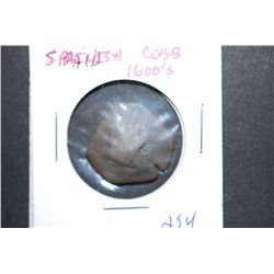 1600s Spanish Cobb Ancient Foreign Coin; EST. $20-40