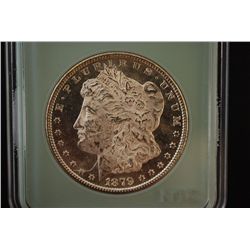 1879-S Silver Morgan $1; NTC Graded MS63; DMPL OBV; EST. $125-150