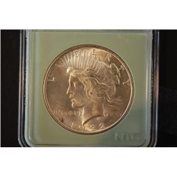 1922 Peace $1; NTC Graded MS64; EST. $75-125