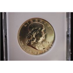 1949 Ben Franklin Half Dollar; MCPCG Graded MS61 FBL; EST. $40-60