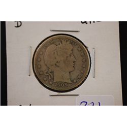 1909-D Barber Quarter; G4; EST. $8-15