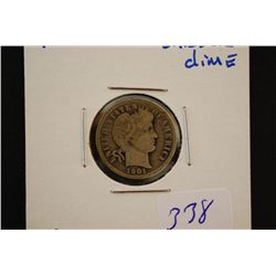 1901 Barber One Dime; G4; EST. $3-6