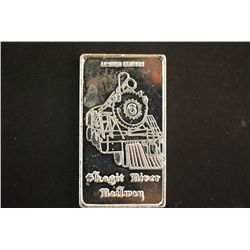Sedro Woolley Concrete Limited Edition Silver Ingot; Skagit River Railway; .999 Fine Silver 1 Oz.; E