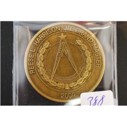 2004 Mason Medal; Reese L Harrison Jr Grand Master of Grand Lodge of Texas; EST. $5-10