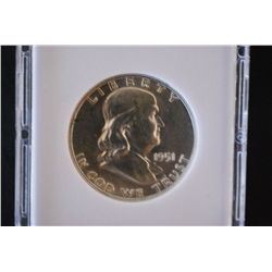 1951-D Ben Franklin Half Dollar; MCPCG Graded MS62; EST. $20-40