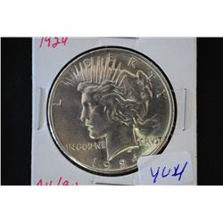 1924 Peace $1; AU/BU; EST. $40-60