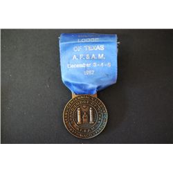 1987 Mason Lodge Sesquicentennial Grand Lodge Of Texas Pin; EST. $5-10