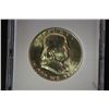 Image 1 : 1957-D Ben Franklin Half Dollar; MCPCG Graded MS61; EST. $20-40