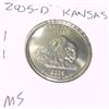 Image 1 : 2005-D STATE QUARTER *KANSAS* *RARE MS HIGH GRADE*!!