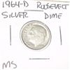 Image 1 : 1964-D ROOSEVELT SILVER DIME *RARE MS HIGH GRADE*!!