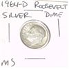 Image 1 : 1964-D ROOSEVELT SILVER DIME *RARE MS HIGH GRADE*!!