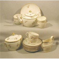 A rare Pinxton porcelain tea service, circa