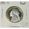 Image 1 : 1990-S JEFFERSON NICKEL RED BOOK VALUE IS $5.00 *RARE PROOF-65 HIGH GRADE*!!