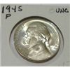 Image 1 : 1945-P JEFFERSON NICKEL RED BOOK VALUE IS $7.00 *RARE UNC HIGH GRADE*!!