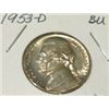 Image 1 : 1953-D JEFFERSON NICKEL RED BOOK VALUE IS $2.00 *RARE BU UNC HIGH GRADE*!!