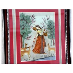 2D Ragini Todi Real Gemstone Painting size 16.5in.x19.5