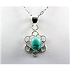 Image 1 : 19.ctw Turquoise Silver Pendant