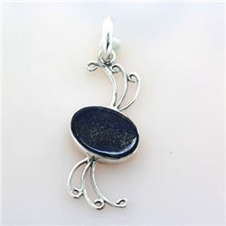 29.ctw Lapis Gemstone Silver Pendant
