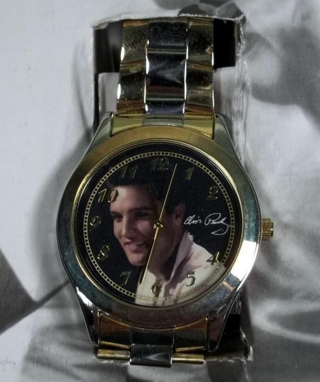 Elvis Presley WristWatch In Metal Tin