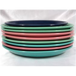 Nine Fiesta Ware Platters