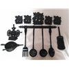 Image 1 : Sexton Black Wrought Iron Kitchen Utensils