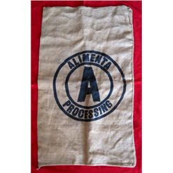 Vintage 23” x 39” Alimenta Burlap Potato Sack