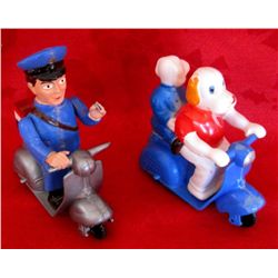 Lot of 2 Vintage Hong Kong Plastic Friction Toys