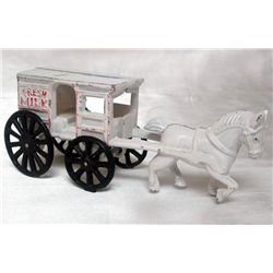 Cast Iron Horse drawn Milkwagon