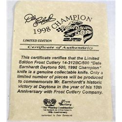 Limited Ed. Dale Earnhardt Collectable Knife