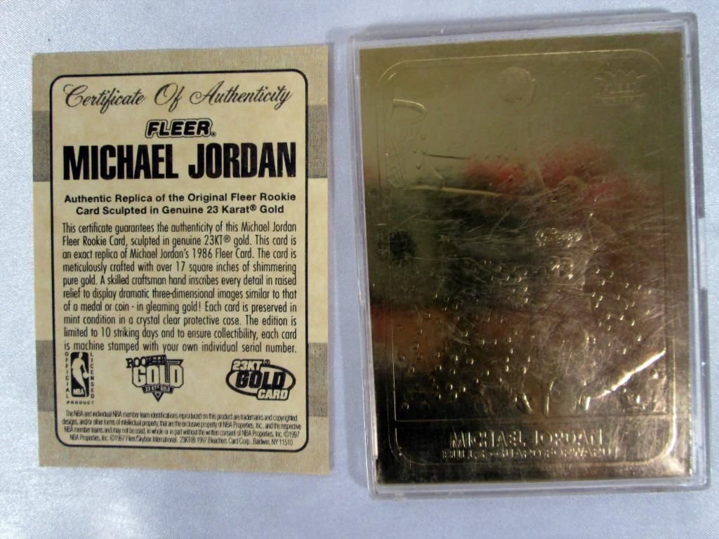 23 karat gold michael jordan card worth