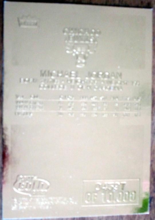 michael jordan 23 karat gold card