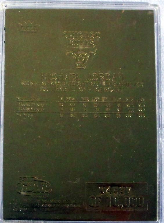 michael jordan 23 karat gold card