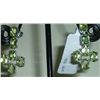 Image 1 : NATURAL 30.50 CTW PERIDOT EARRING .925 STERLING SILVER