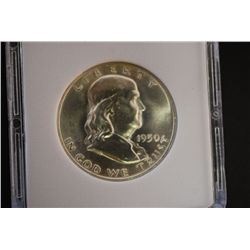 1950-D Ben Franklin Half Dollar; MCPCG Graded MS63 FBL; EST. $40-60
