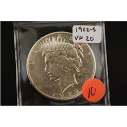 1922-S Peace $1; VF20; EST. $30-40