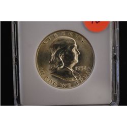 1952-S Ben Franklin Half Dollar; MCPCG Graded MS64; EST. $75-100